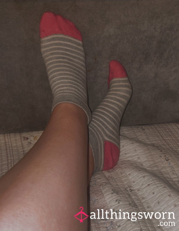Well Worn Stripy Ankle Socks