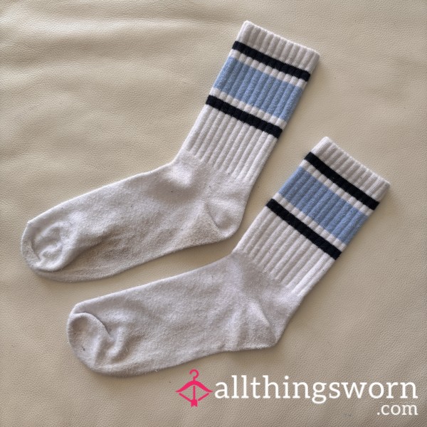 Well Worn Striped Crew Socks