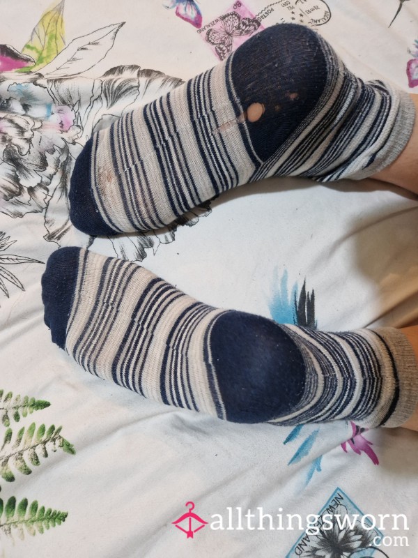 Well Worn Stripy Socks