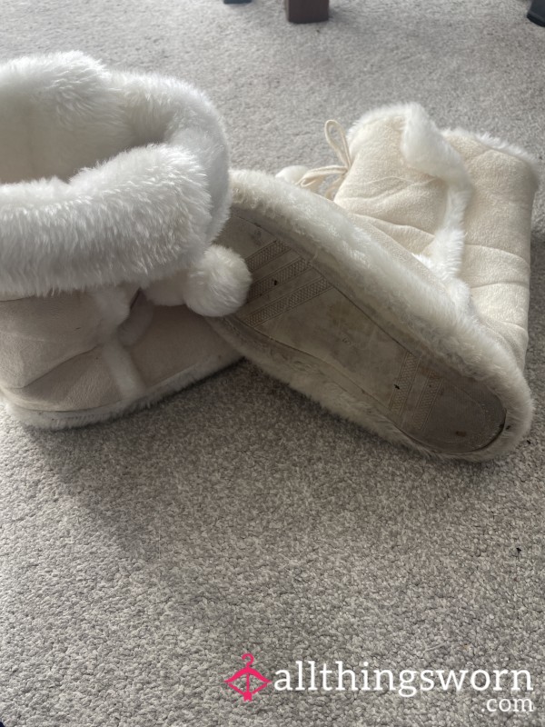 Well Worn  Sweaty Dirty Boots Slippers
