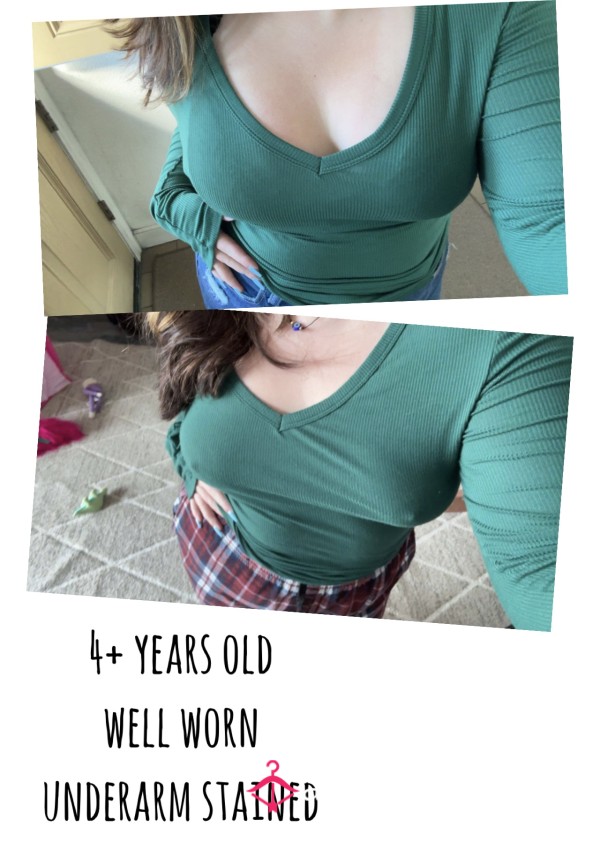 Well-Worn Thin Green Longsleeve Top