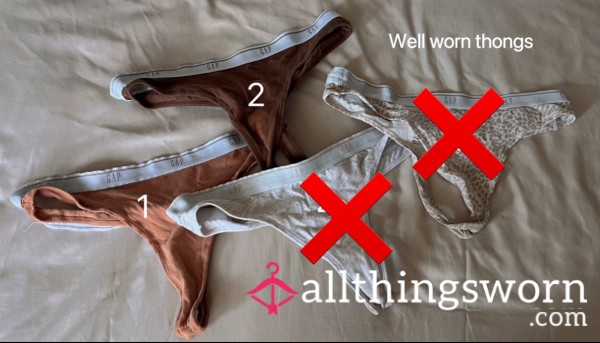 Well Worn Cotton Thongs