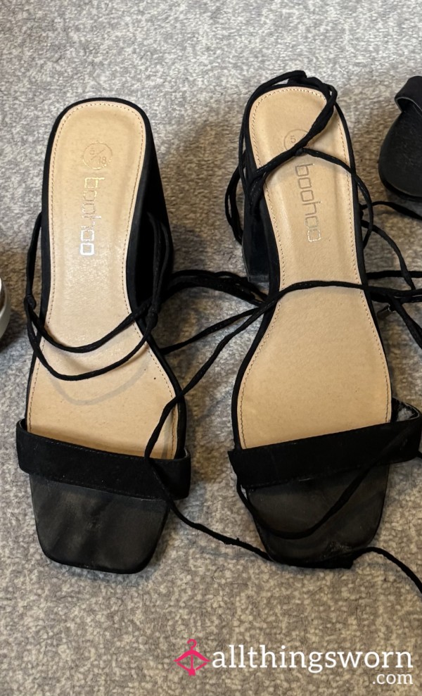 Well Worn Tie Up Heels