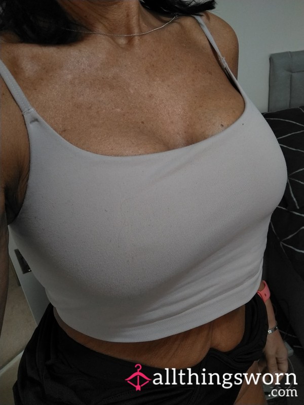 Well Worn Tight Crop Vest, Sleep Bra.