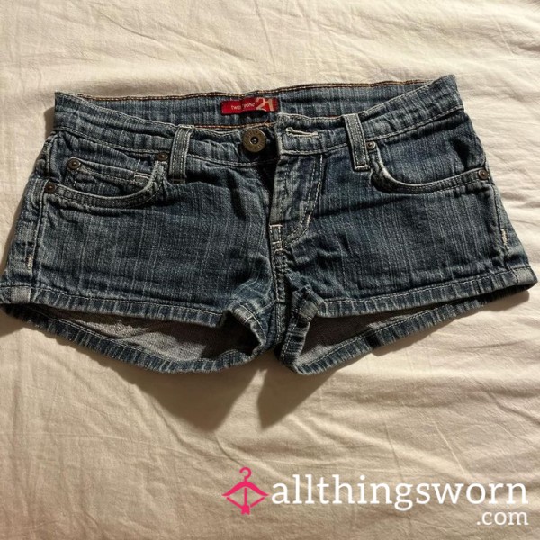 Well-Worn Unwashed Jean Shorts