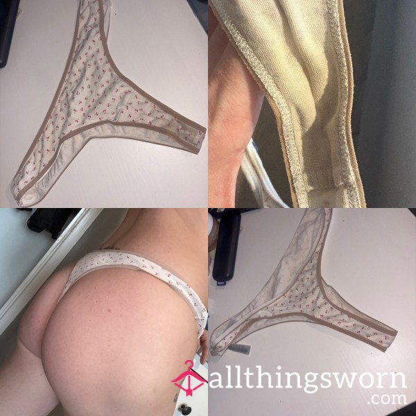 Well-worn Used Cherry Thong
