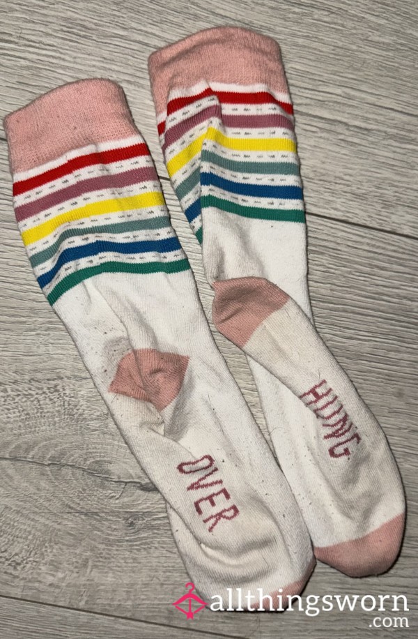 Well Worn, Used, Dirty White Socks 🧦