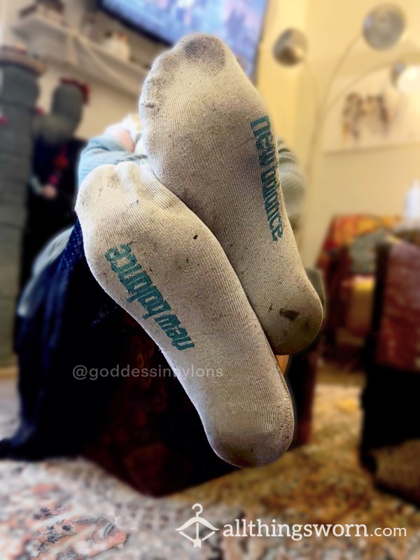Well Worn Big White Ankle Socks 24 Hr Wear🧦