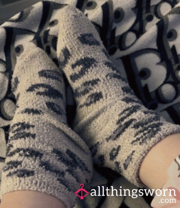 Leopard Fluffy Bed Socks Ready To Scent