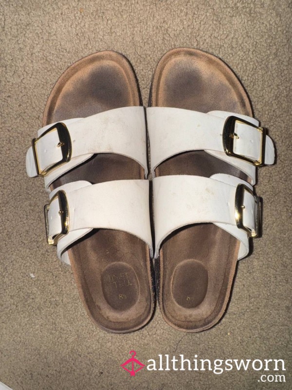 Well Worn White Birks