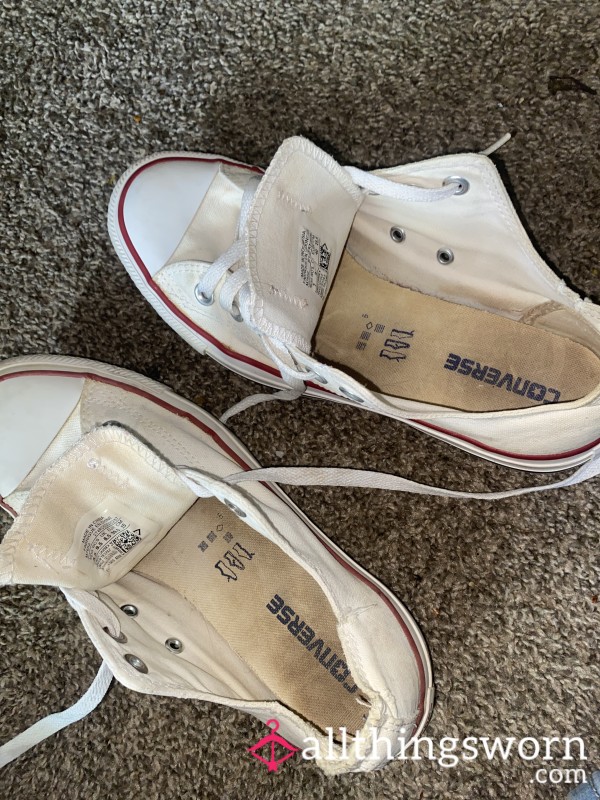 Well Worn White Converse
