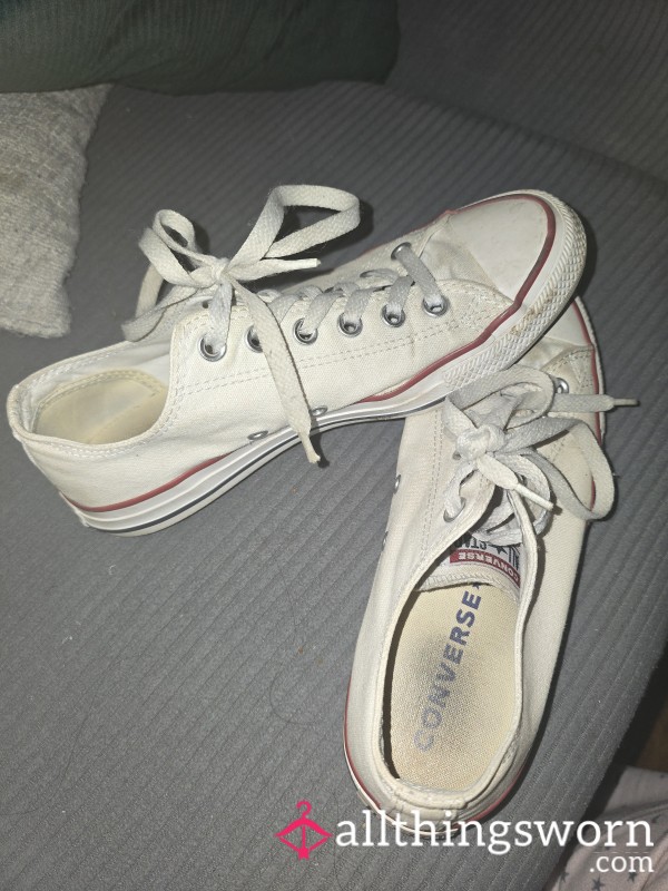 Well Worn White Converse