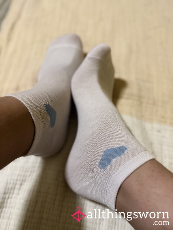 Well Worn White Cotton Socks 💕✨