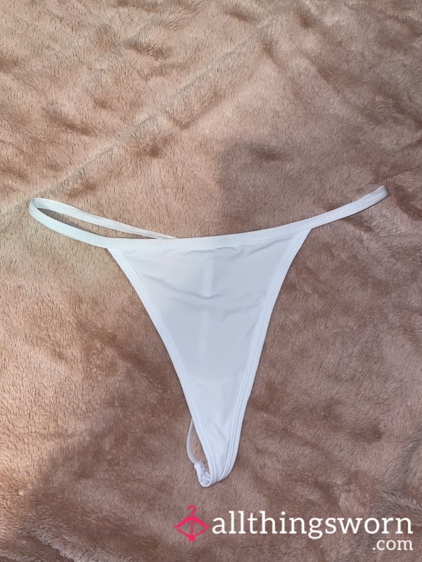 Well Worn White Cotton Thong £27 Incl. Shipping
