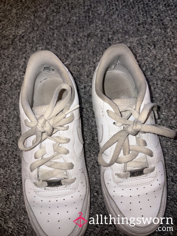 Well Worn White Nike Air Force 1s