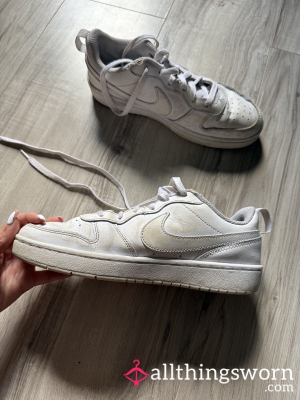 Well Worn White Nike Sneakers