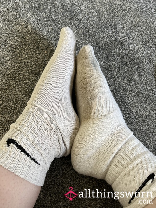 Well Worn White Nike Socks
