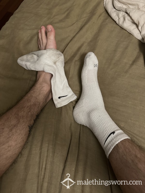Well Worn White Nike Socks