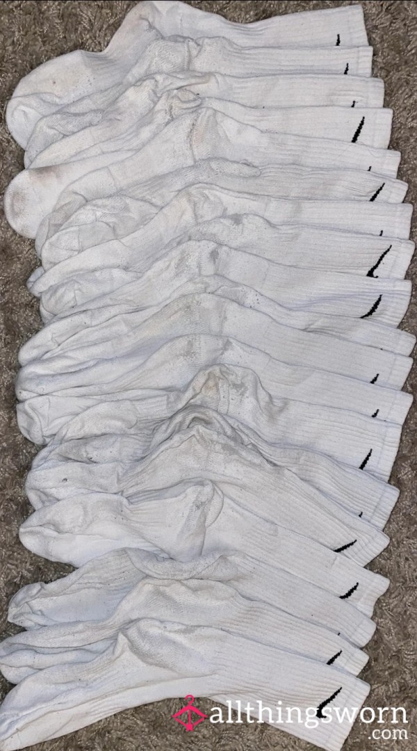 Well Worn White Nike Socks
