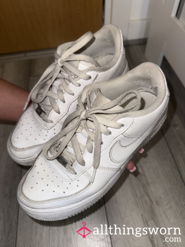 Well-worn, White Nike Trainers