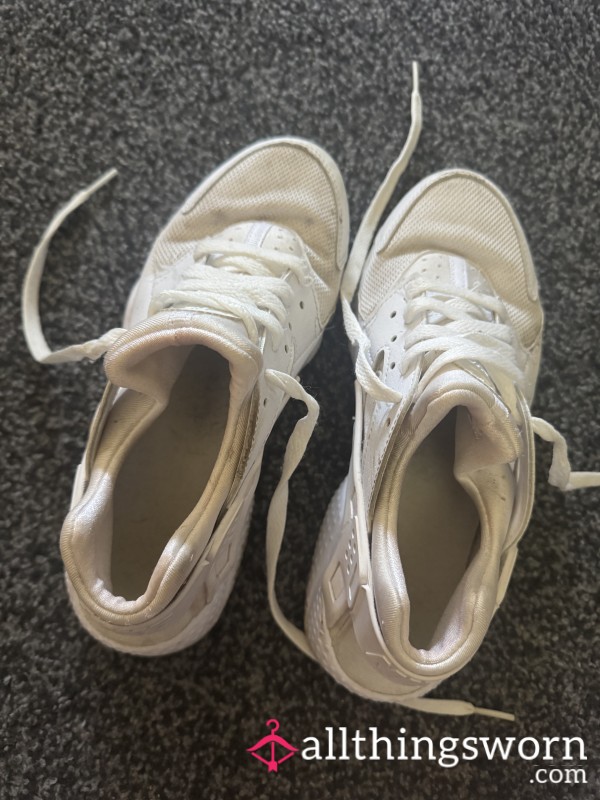 Well Worn White Nike Trainers