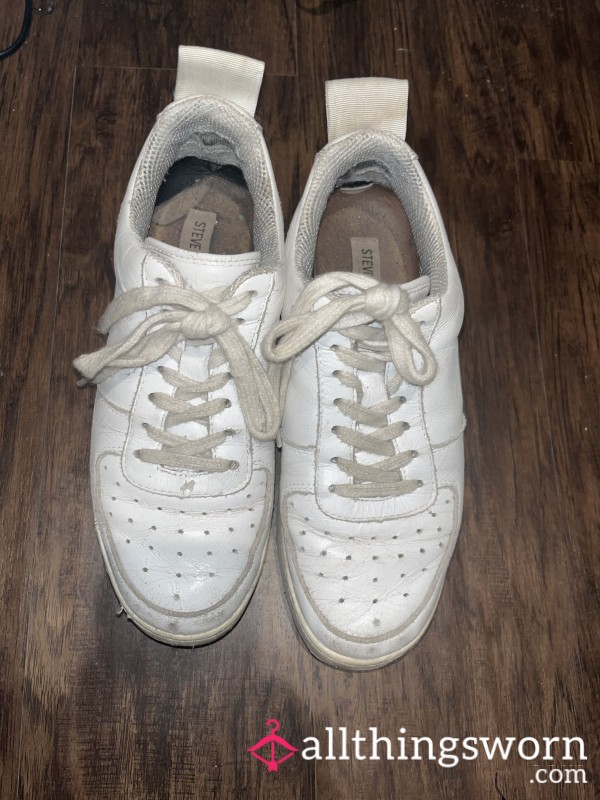 Well Worn White Platform Shoes