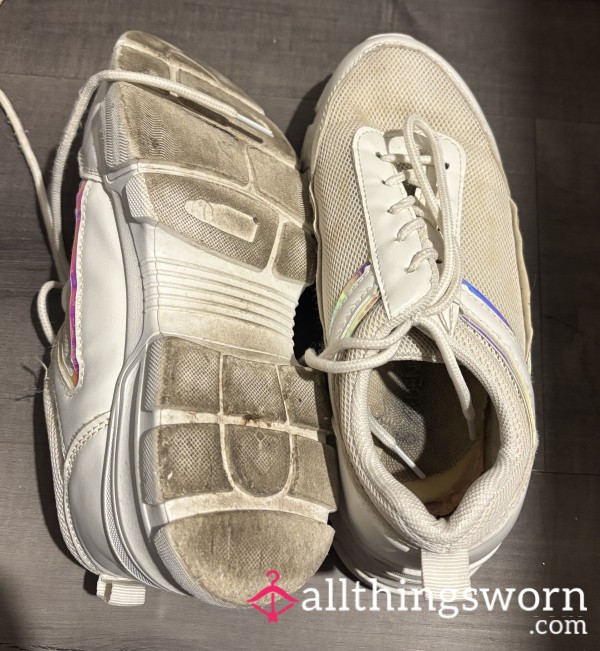 Well Worn White Sneakers