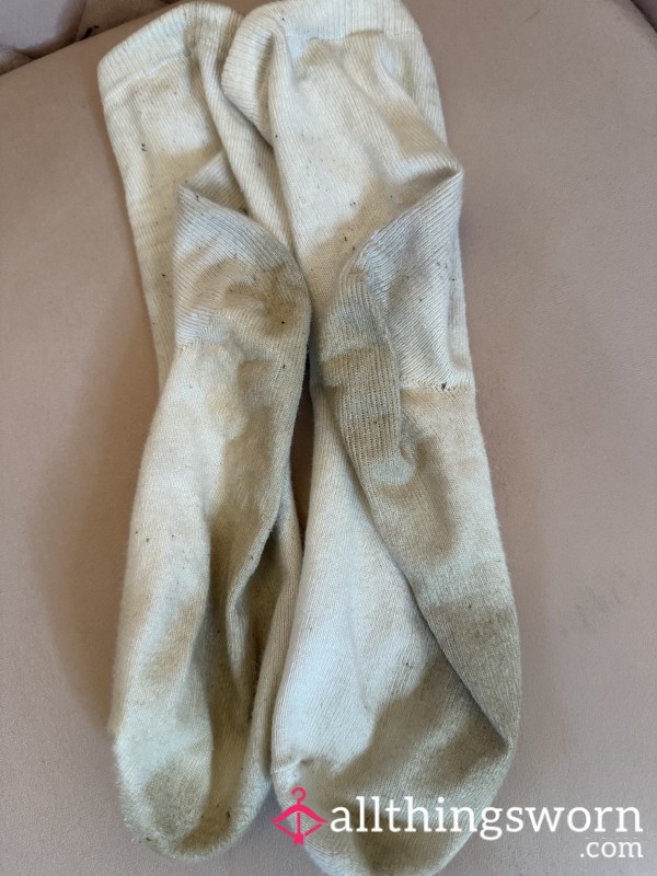 Well Worn White Socks