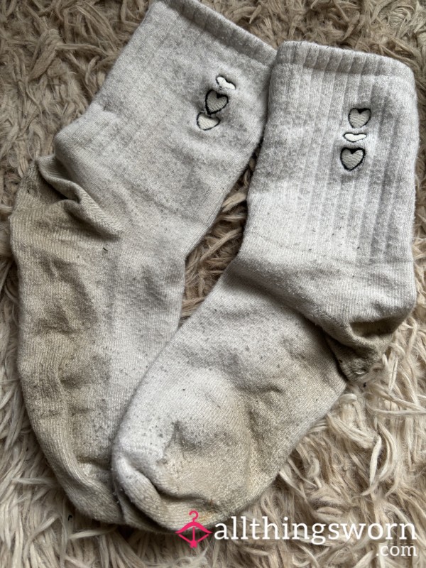 Well Worn White Socks