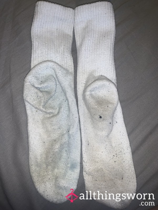 Well Worn White Socks