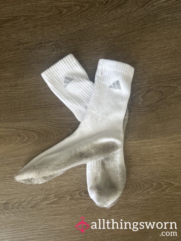 Well-Worn White Socks 😌 Soft, Used & Broken In