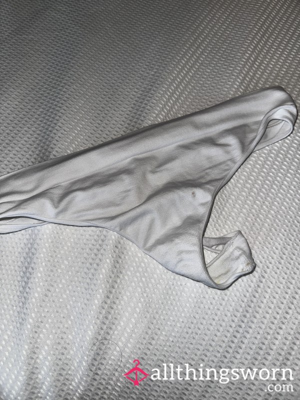 Well Worn White Thong!
