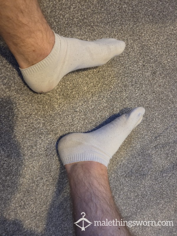 Well Worn White Trainer Socks