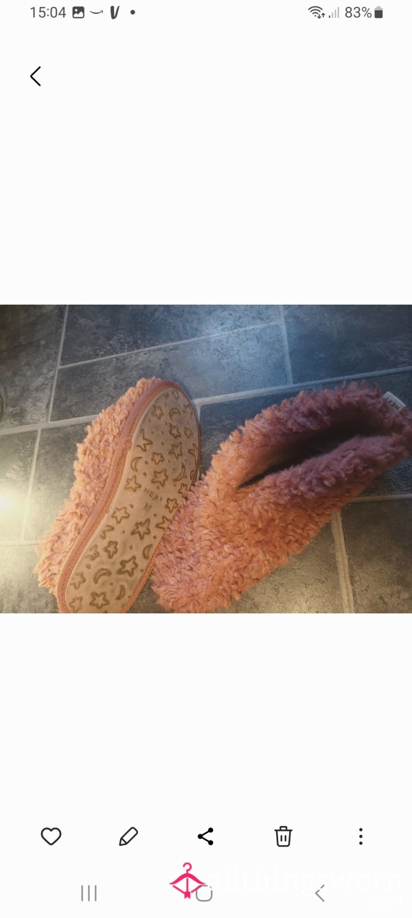 Well WORN WINTER SLIPPER BOOTIES