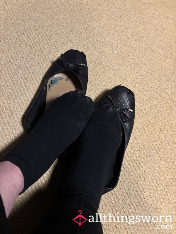 Well Worn Work Flats - Stained, Scented, And Full Of Footprint