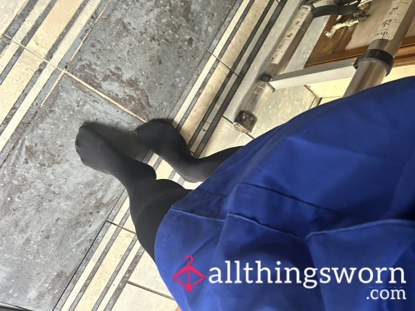 Well Worn Work Tights Worn With NO Pants On