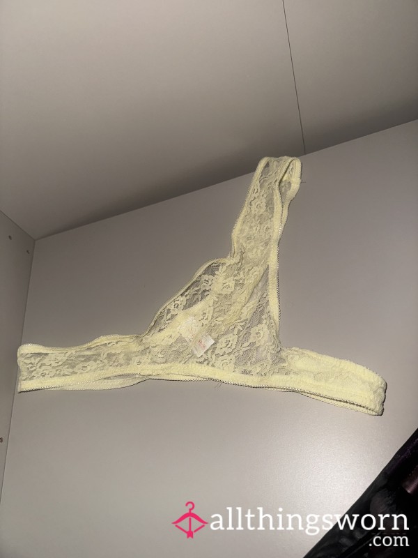 Well Worn Yellow Thong
