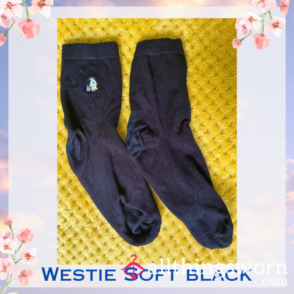 Westie Soft Black Socks 🦮 2 Day Wear + 1 Workout Included - £15 😈 Longer Wears And International Shipping Available 🌍