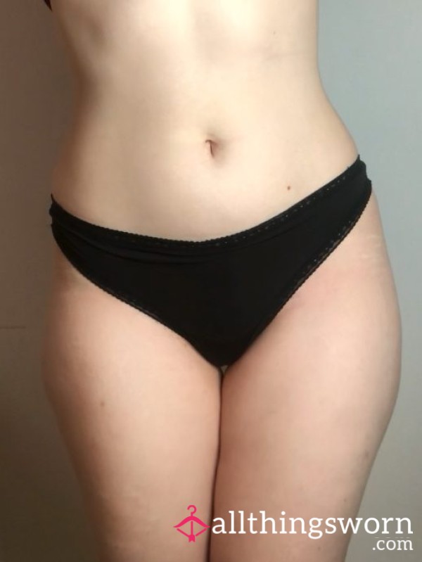 Wet And Messy Black Panties