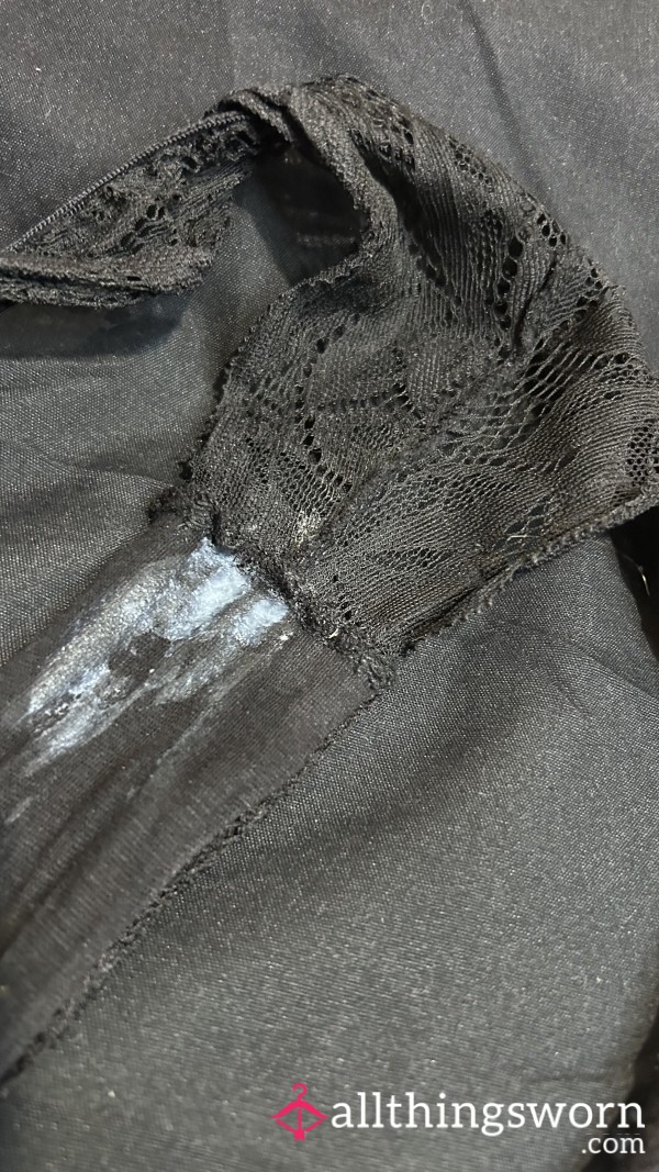 Wet And Ready To Go Black Panties