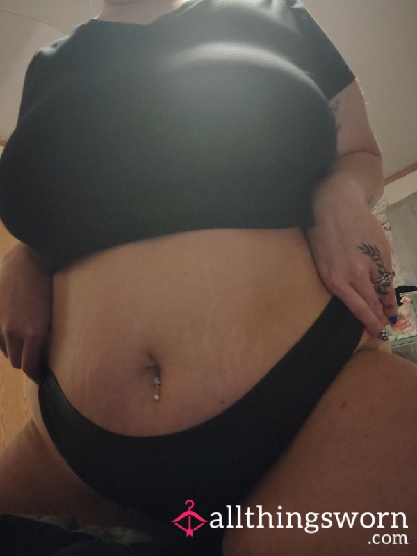Wet Black Thong Worn 24 Hours Just For You 💦💦