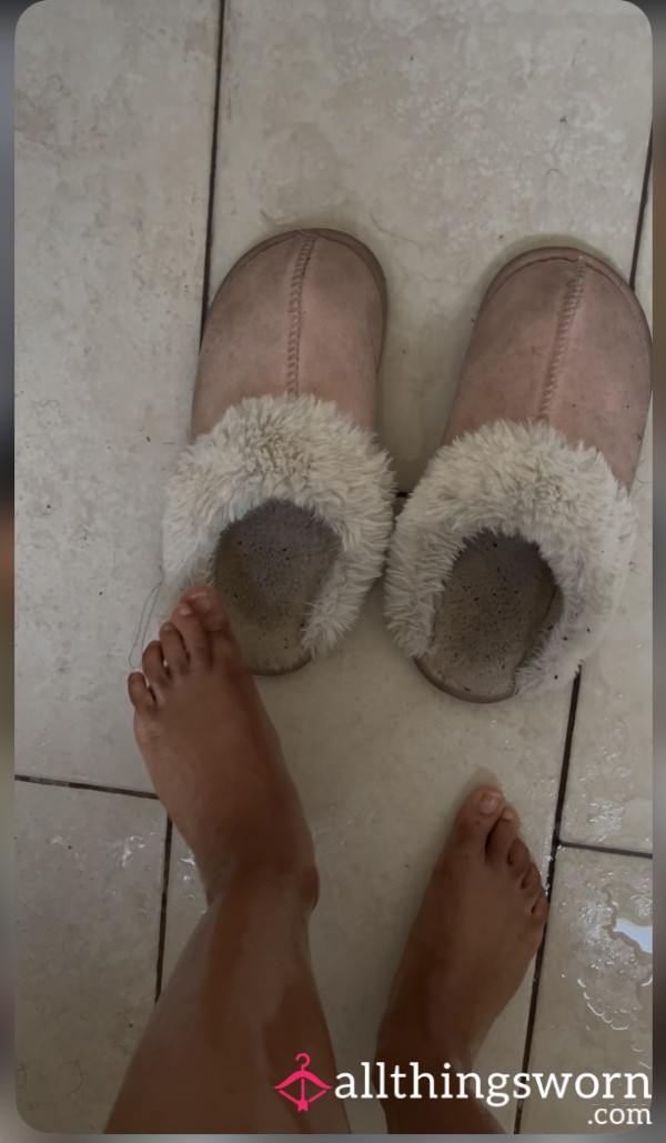 Wet Feet Out Of The Shower Into My Dirty Slippers
