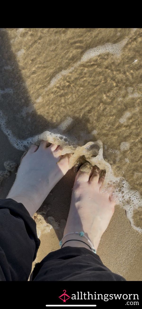 Wet Feet Playing In The Sea
