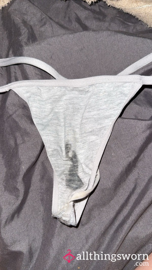 Wet Grey Thong 😏