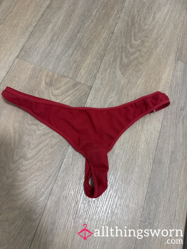 Wet, Juicy And Delicious Red Thong 💦