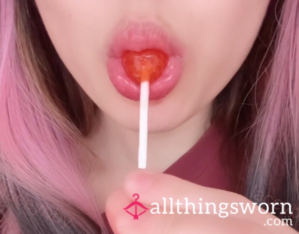 🍭 Wet Lollipop Sucking And Licking (2 Mins Maximum Saliva)
