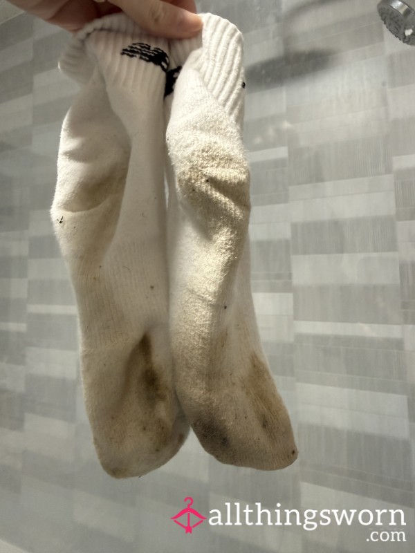 Wet Muddy Stinky New Balance Socks