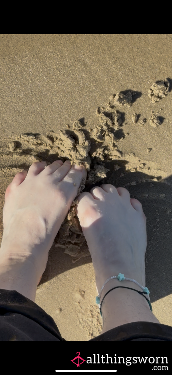 Wet Sloppy Playful Sandy Feet