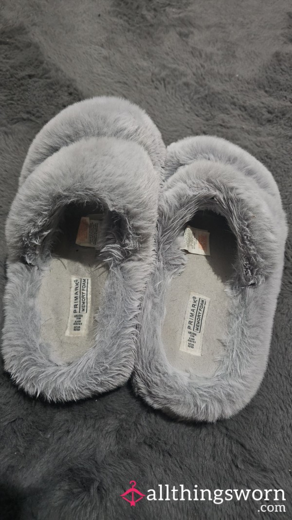 Gray Slippers Size 7/8