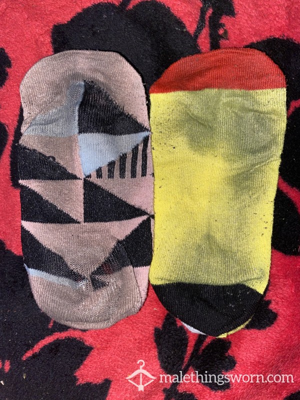 Wet/sweaty Mitch-match Work Socks.